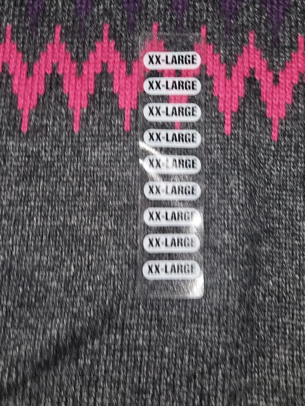 Michaels Gray Crewneck Sweater with Pink & Purple